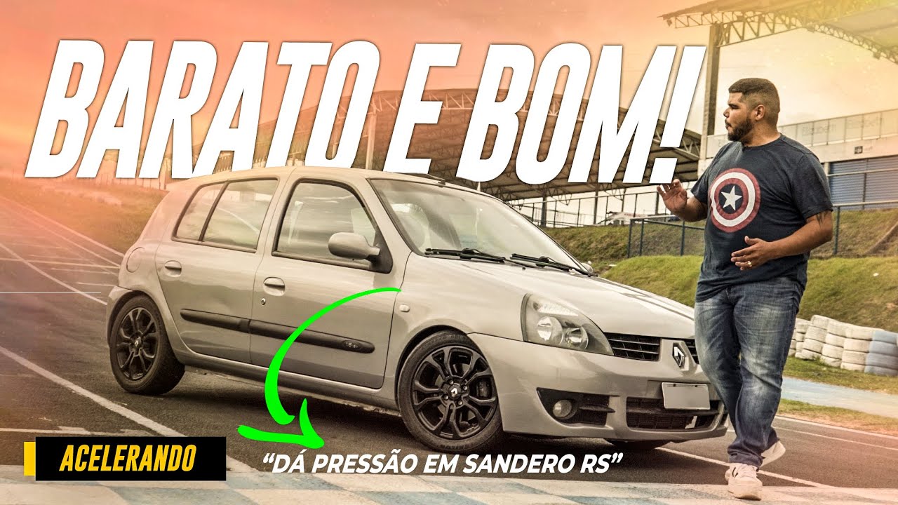 Clio 1.6 Acelerando tudo! Carro barato, bom e divertido na pista como o Sandero RS! 324