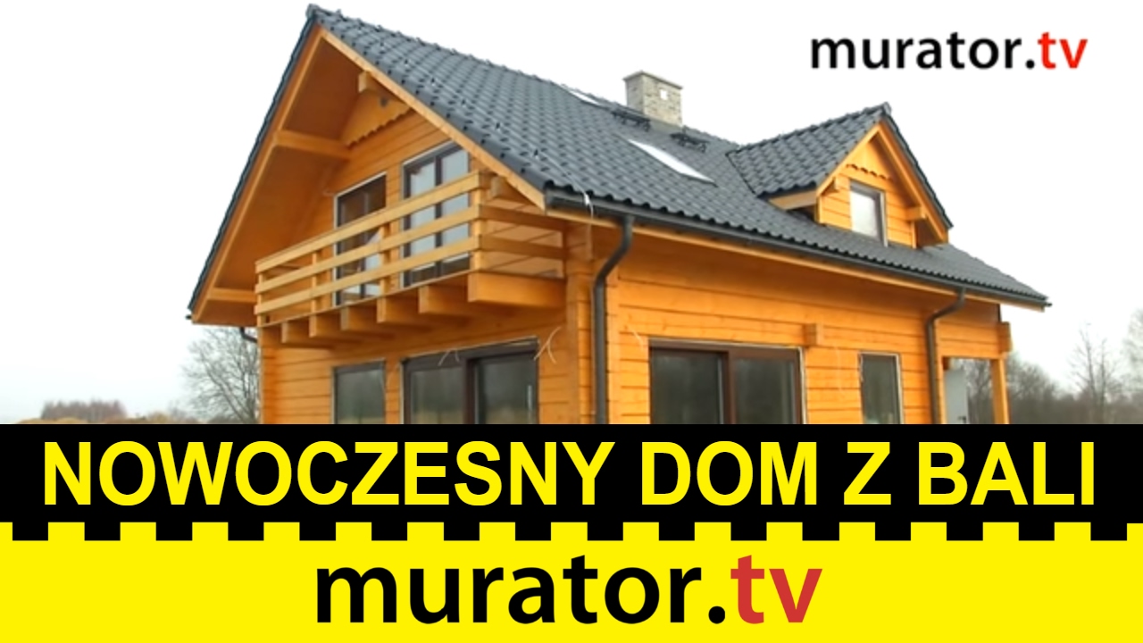 Nowoczesny dom z bali. Ocieplony pianką i ogrzewany pompą ciepła.