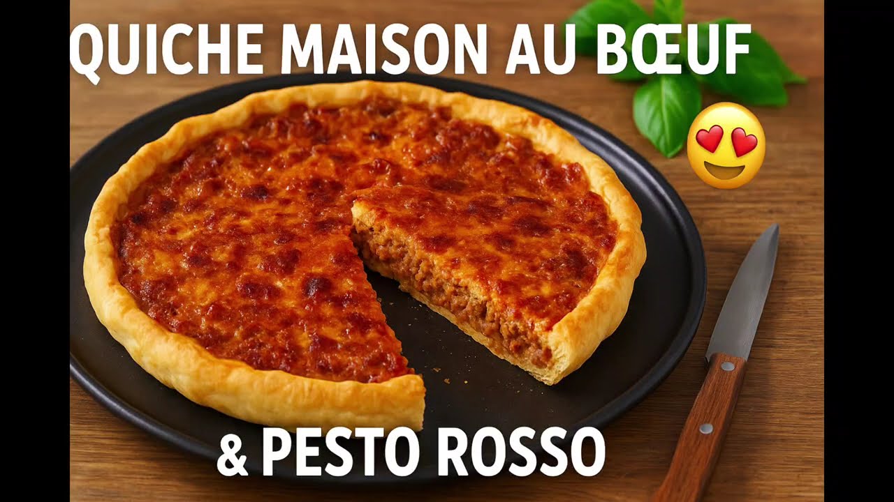 Comment faire une quiche maison au bœuf et pesto rosso