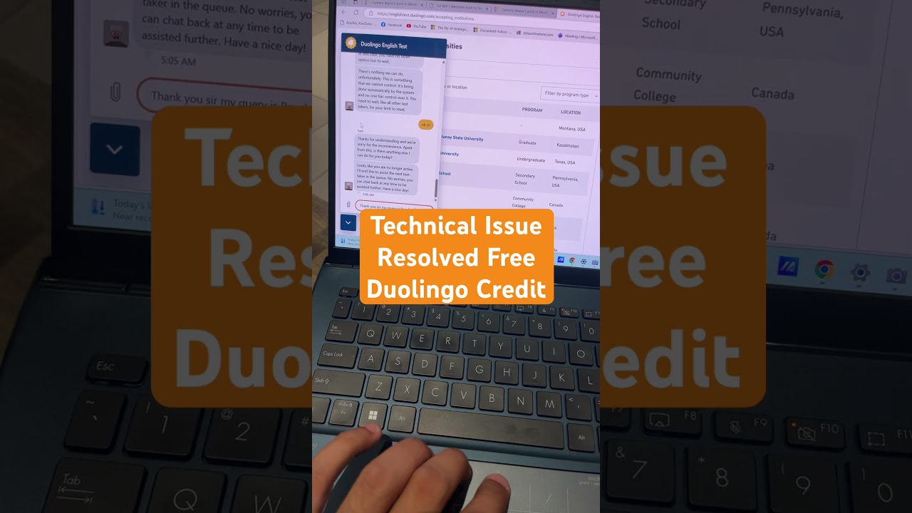 How to resolve Technical issue in DET🤔✅||DM what problem you are facing|| #duolingo #languagetest