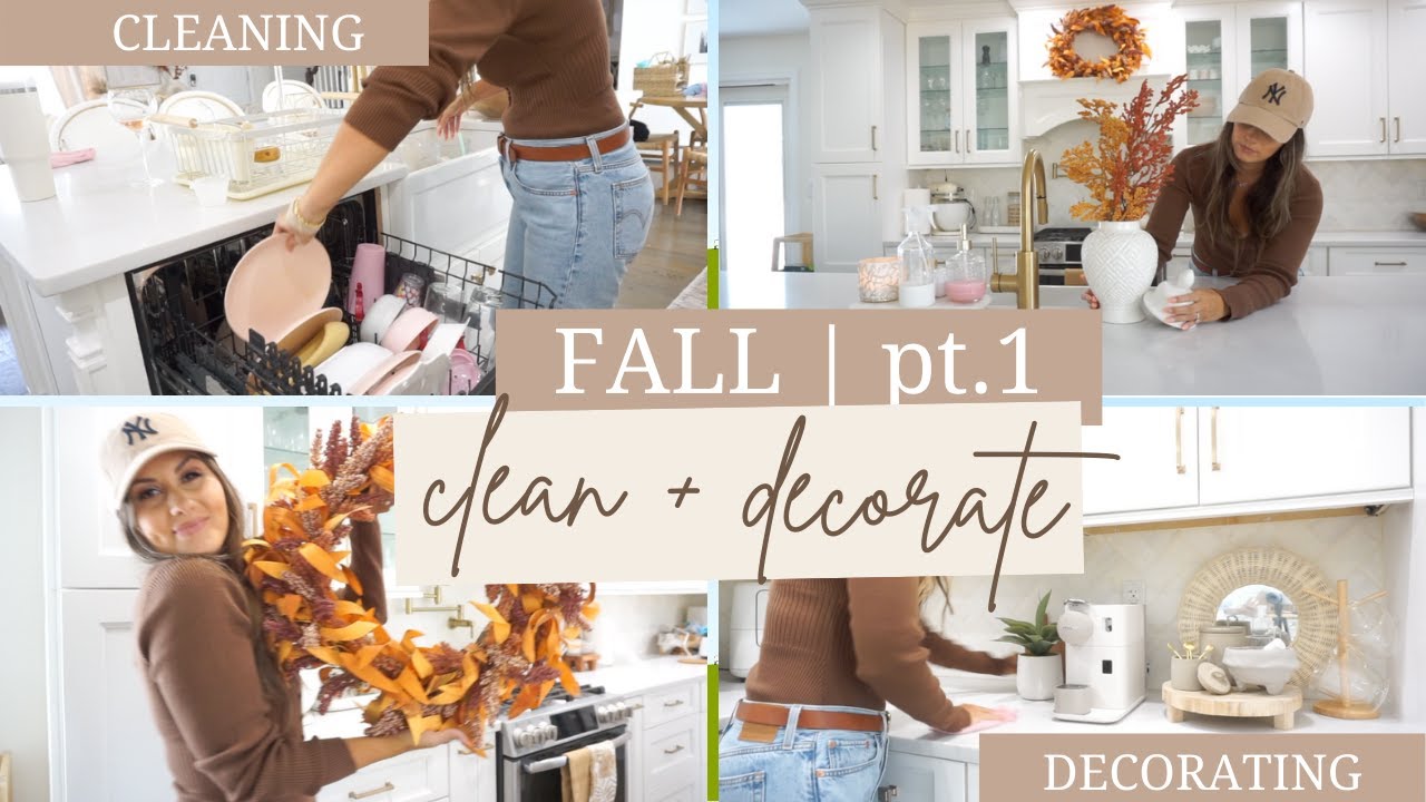 PART 1 FALL CLEAN AND DECORATE WITH ME 2022 | FALL HOME DECOR | KITCHEN CLEANING MOTIVATION