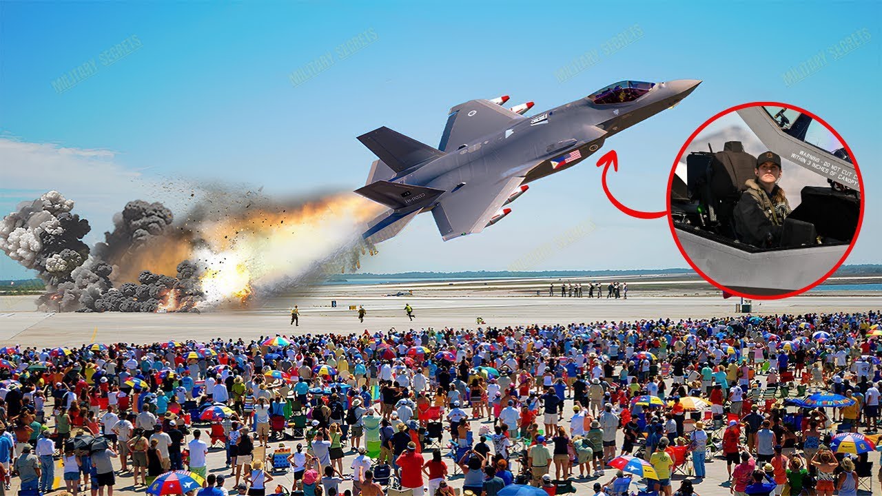 Женщина-пилот истребителя F-35 ВВС США совершает экстренный взлёт на Филиппины
