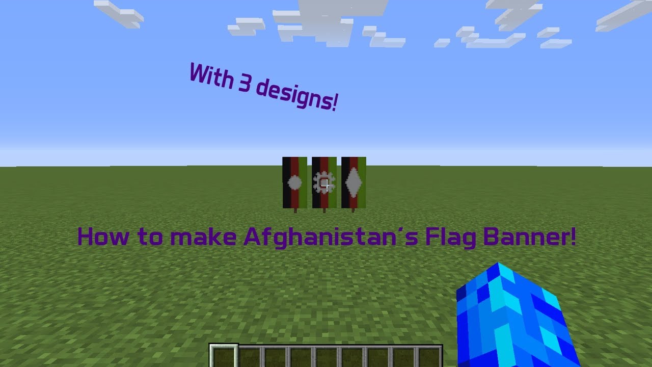 Minecraft: How to make Afghanistan's Flag Banner!
