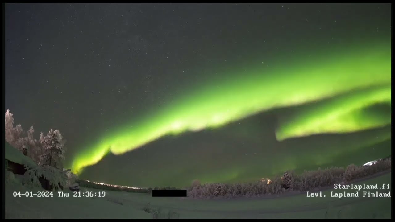 Levi Northern Light Timelapse 4.1.2024