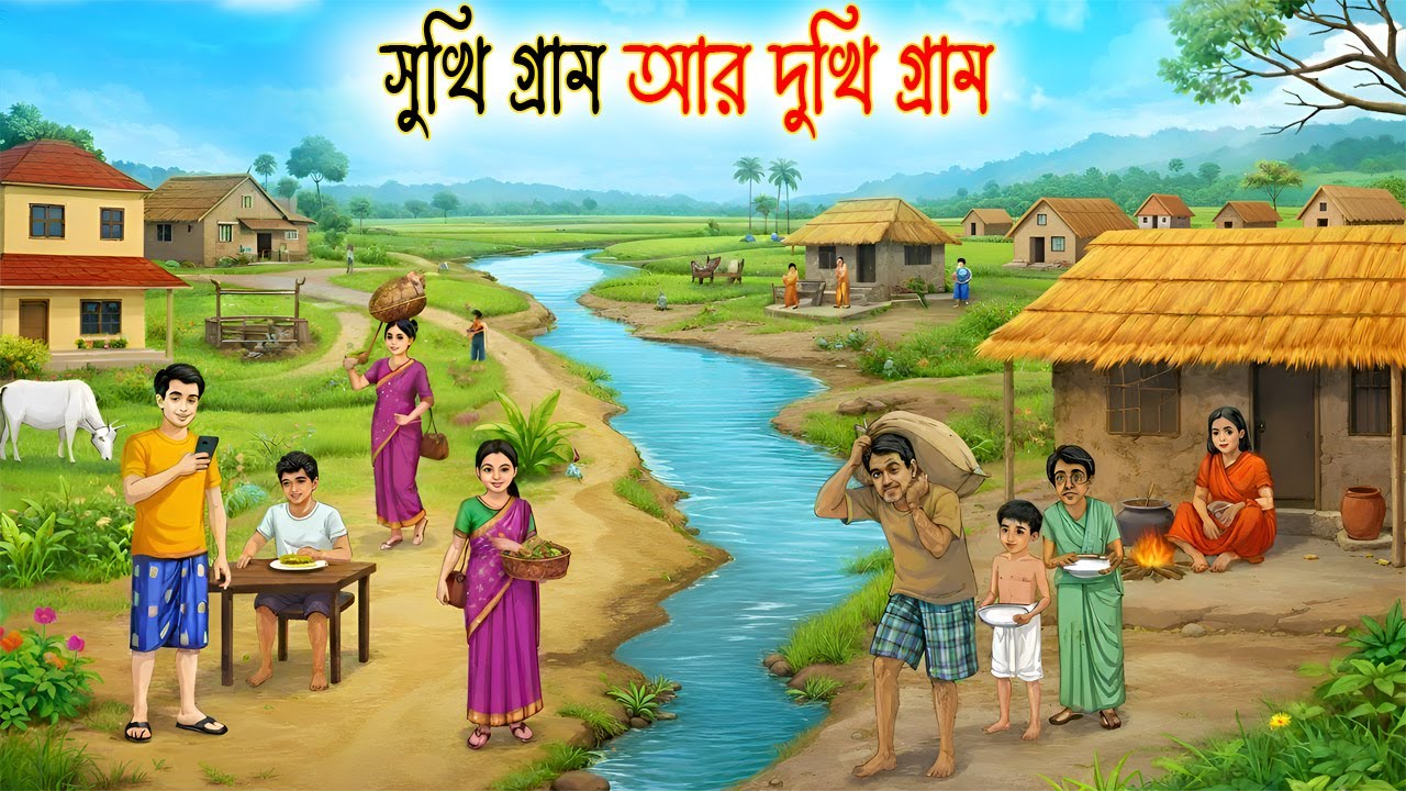 সুখী গ্রাম আর দুঃখী গ্রাম | Bengali Fairy Tales Cartoon | Rupkothar Golpo | Thakumar Jhuli