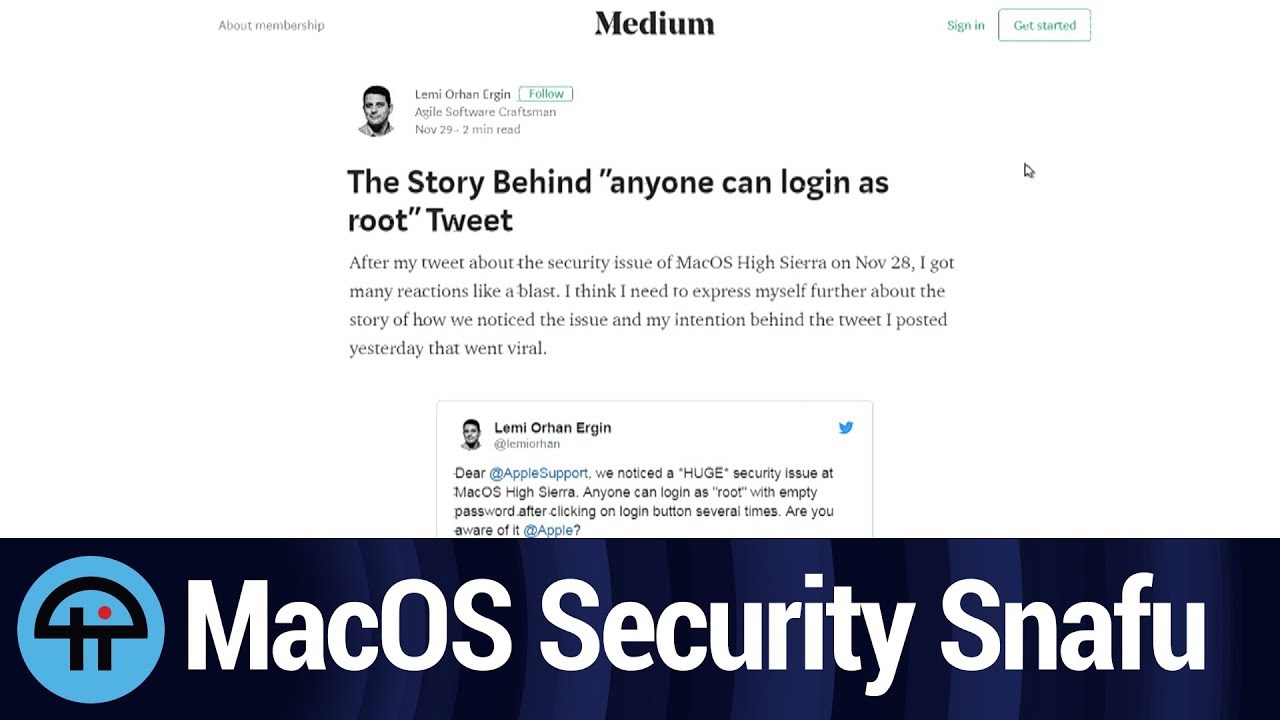 MacOS High Sierra Root Snafu Fallout
