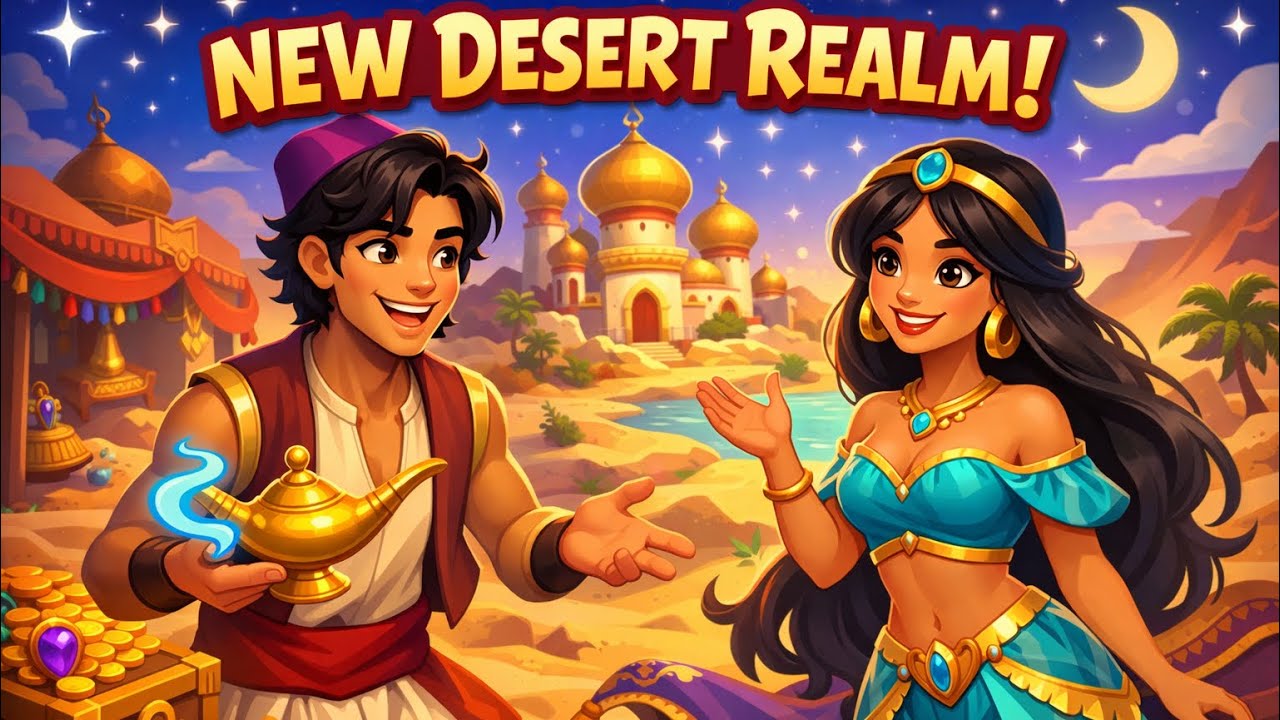 🕌 The Magic Begins! Opening Aladdin’s Realm & Meeting Jasmine + Aladdin 🌟