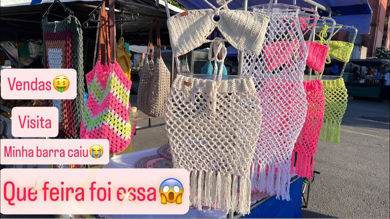 #crochenafeira moda praia fez sucesso feira muito abençoada 😇 tivemos de tudo, assistem até o final 