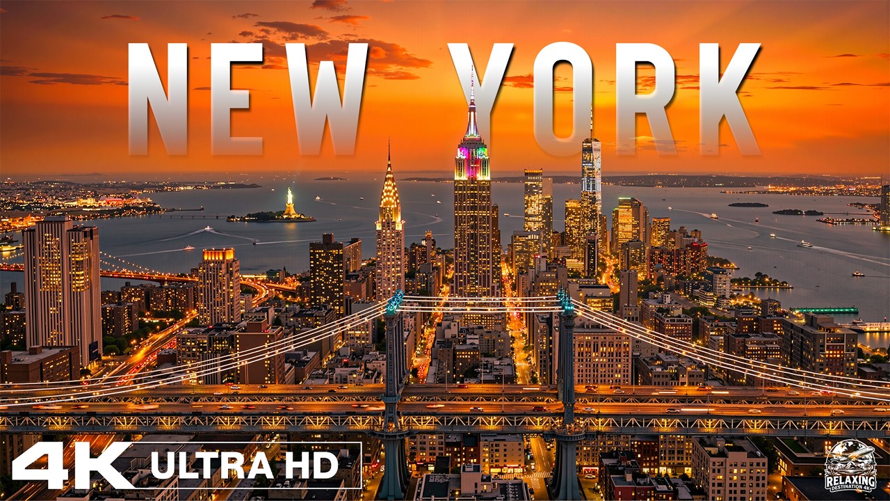 Нью-Йорк 2026 4K 🌃 🇺🇸 ✨ Панорама Манхэттена, Таймс-сквер и город, который никогда не спит