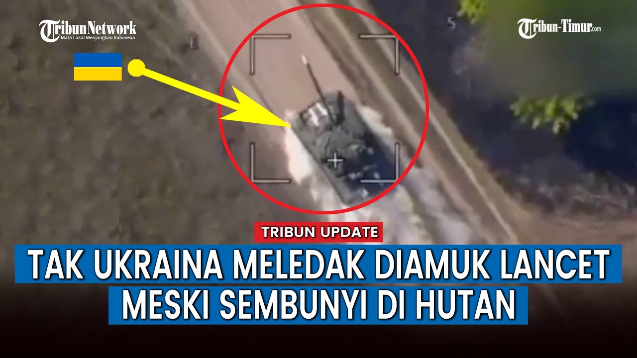 Tank T-72 Ukraina Habis Dihantam Amunisi Berkeliaran Pasukan Rusia