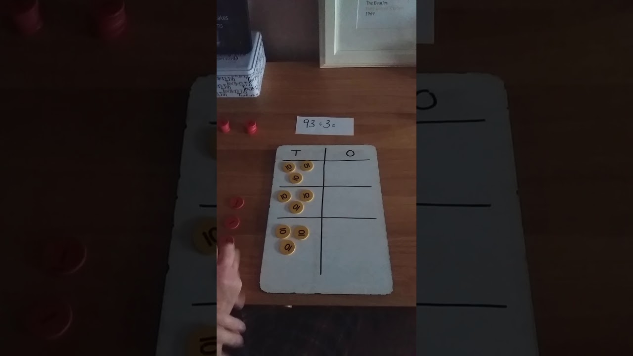 division with place value counters