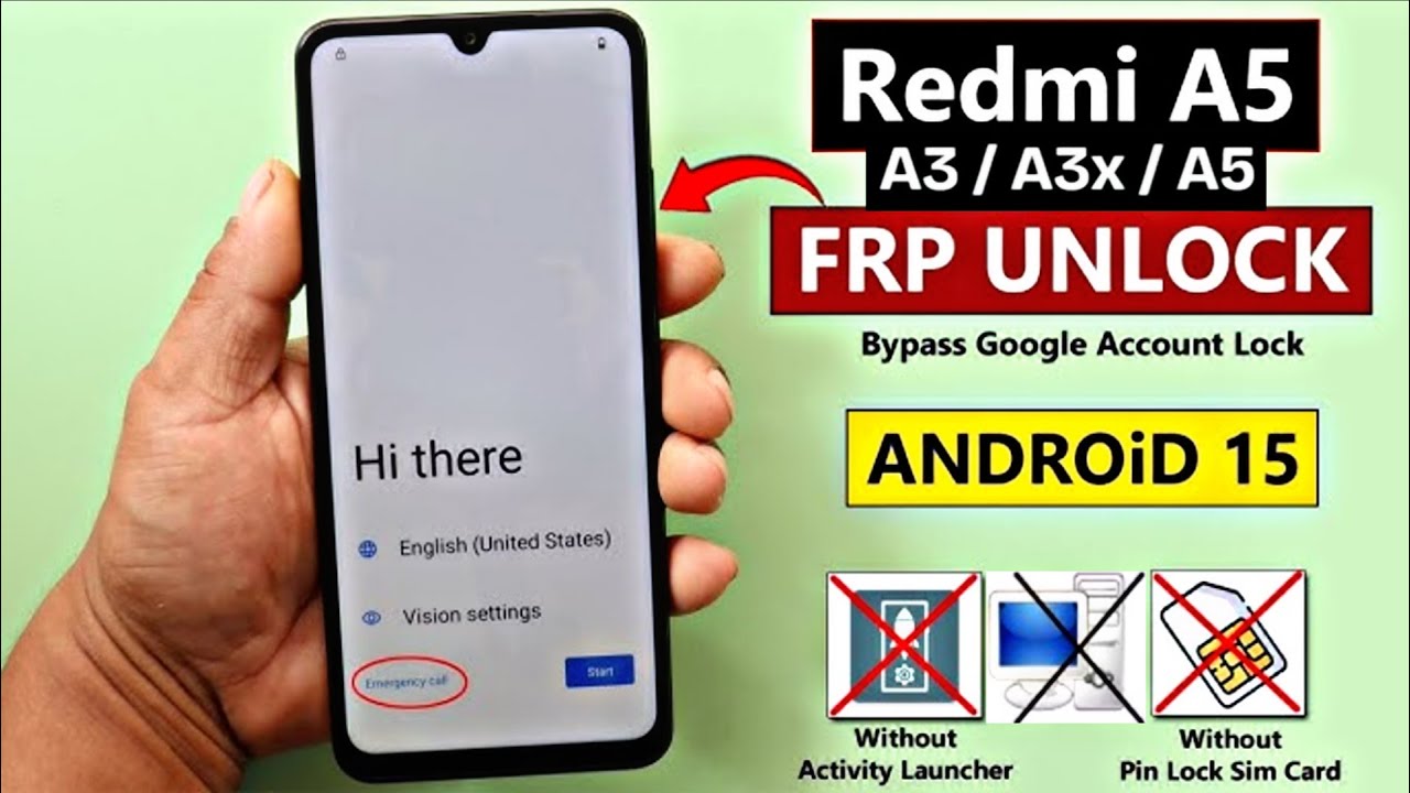 Redmi A5/A5x Android 14/15 FRP Bypass Without PC || Latest Security Update No Need Pc