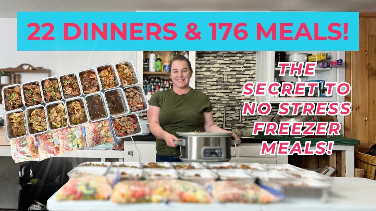 🍗 Once-a-Month Big Batch Freezer Meal Prep for Beginners | How I Cooked 176 Meals in One Day