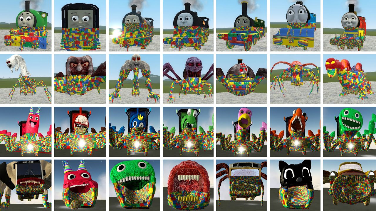 New Turning Into Lego All Thomas And Friends, Car Eater, Hell Charles, Banban Charles, Bus Charles