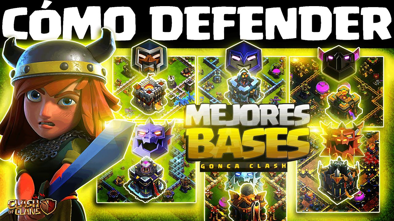 🔥 MEJORES BASES COMPETITIVAS para CADA AYUNTAMIENTO en Clash of Clans (de TH8 a TH17)