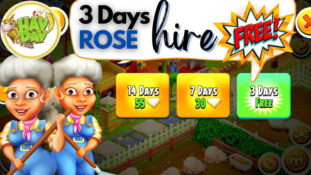 Hire Rose Again FREE | XP Booster - Hay Day |#83