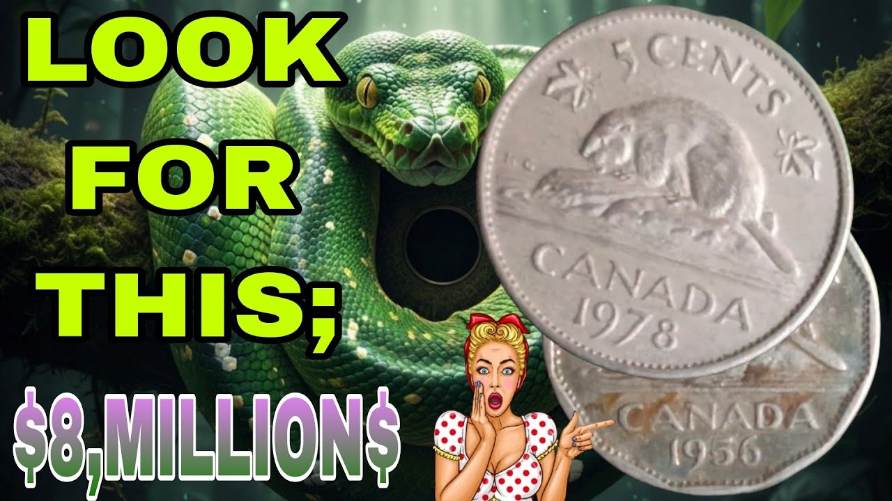 1956 Canada 5 Cents Beaver Coin | Vintage Nickel Sun Detail