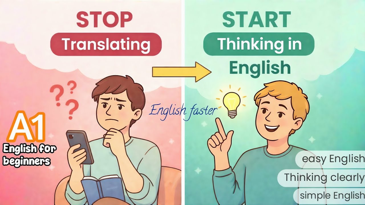 How to Stop Translating and Start Thinking in English | Train your brien | Speaking practice 