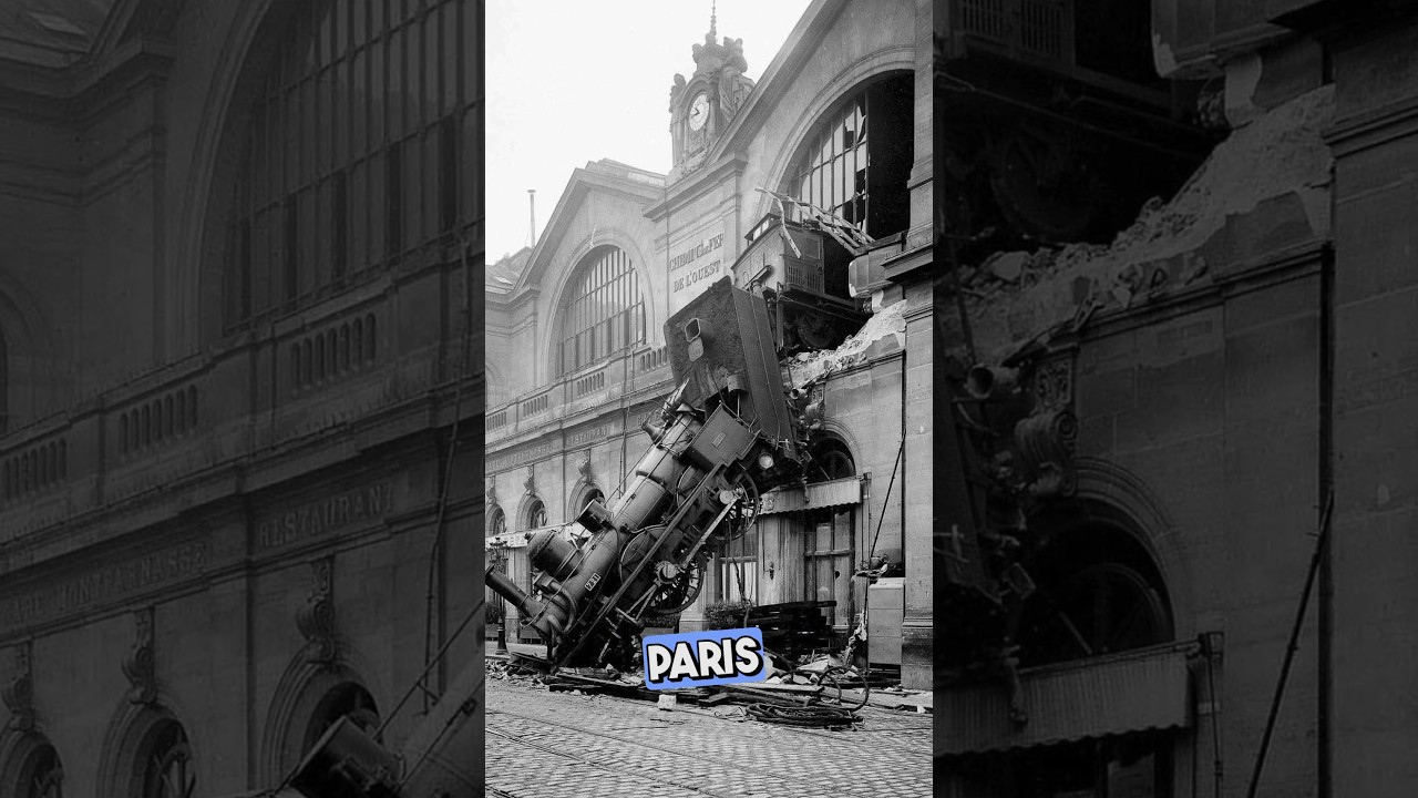 Le terrible accident de train de la Gare Montparnasse à Paris en 1895! 😨