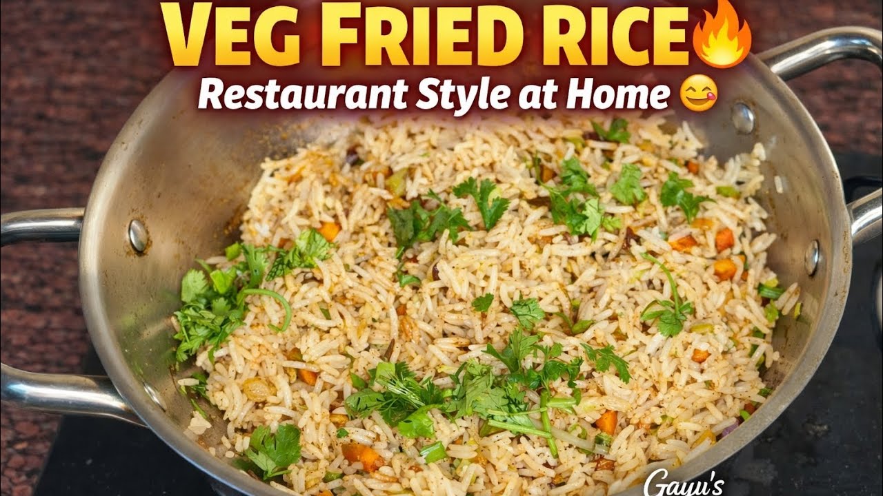 வெஜ் ஃப்ரைட் ரைஸ் | Veg Fried Rice Recipe 🍚🔥|10 நிமிடத்தில் Veg Fried Rice | Easy Lunch Recipe|
