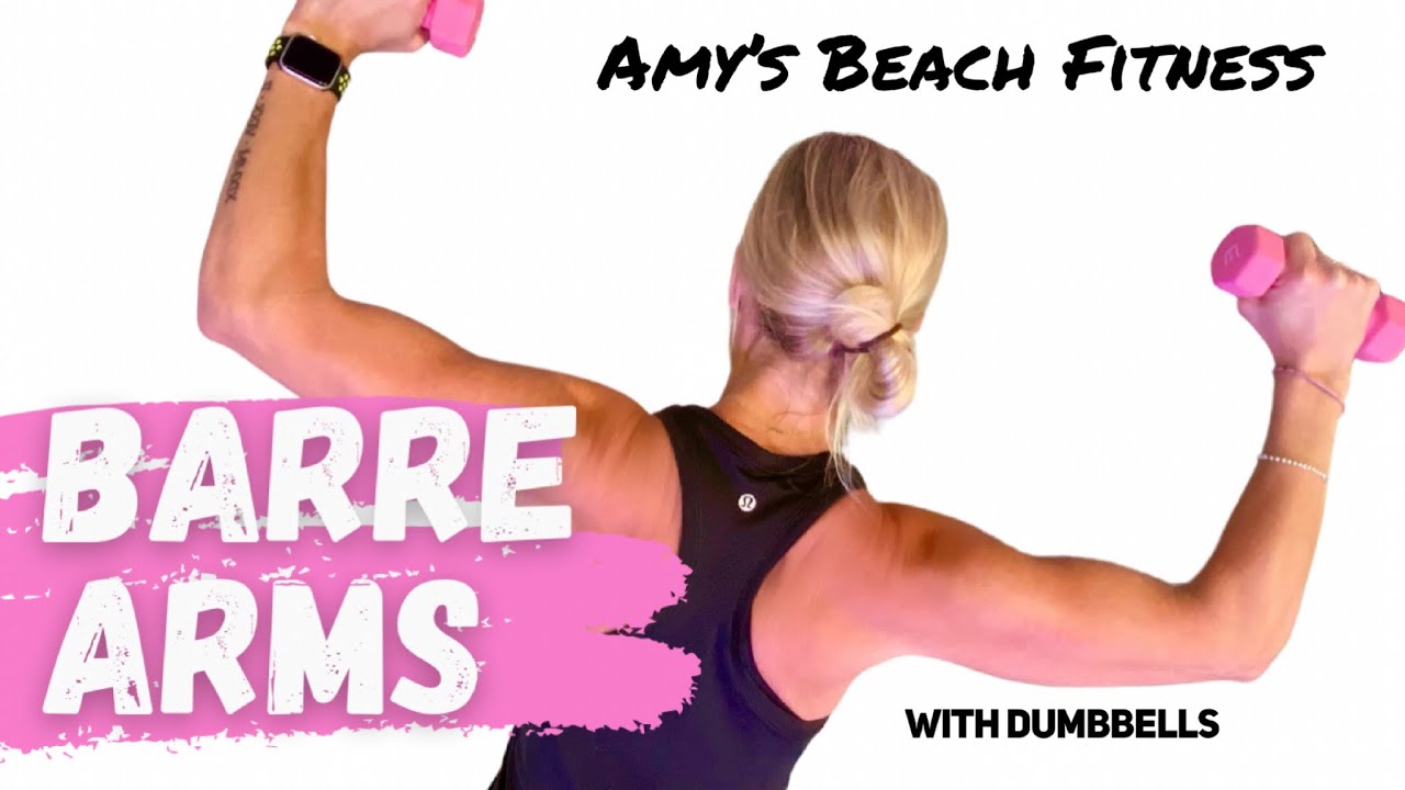 Pure Barre Arms - Slow Isometric Barre Workout Using Dumbbells 💪🏽