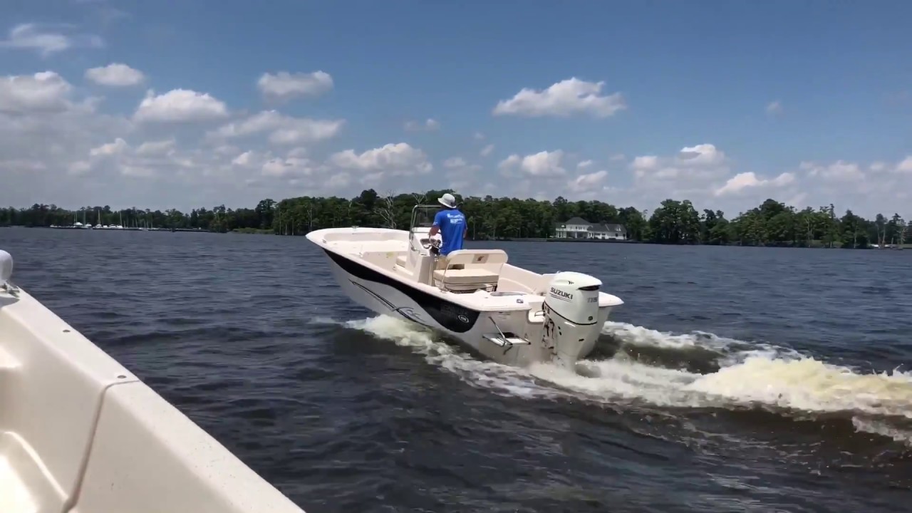 2018 Carolina Skiff 198 DLV powered by the 115 hp Suzuki 4 stroke Choppy Water Test Run