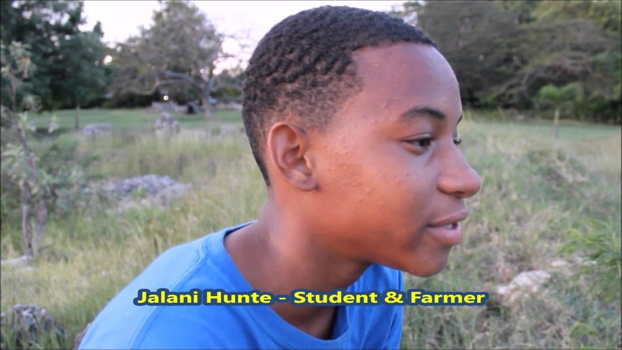 17 year old Barbadian farmer Jelani Hunte