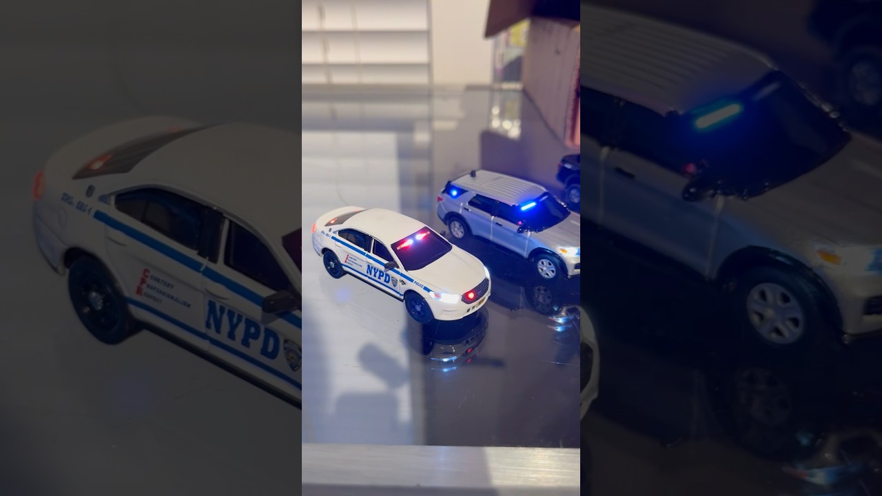 Greenlight police cars with working LED lights! ￼#police #diecast #toycars #cops #policeinterceptor