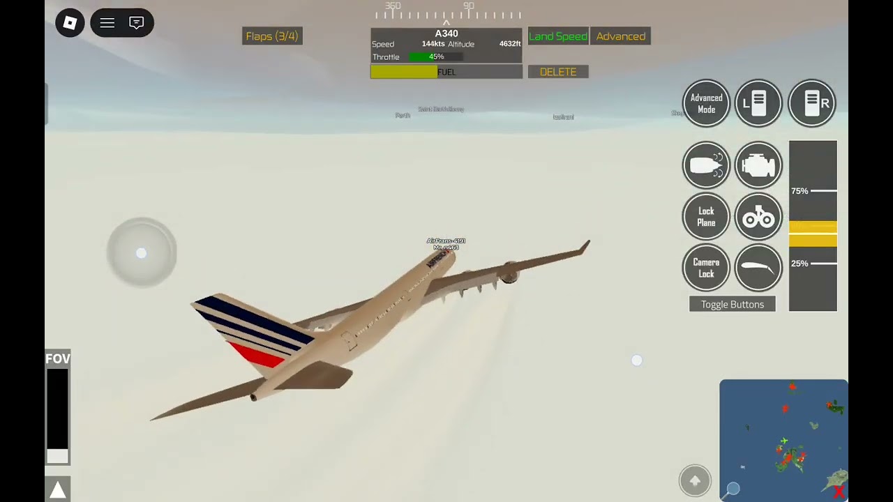 Air france A340 full flight part 2 