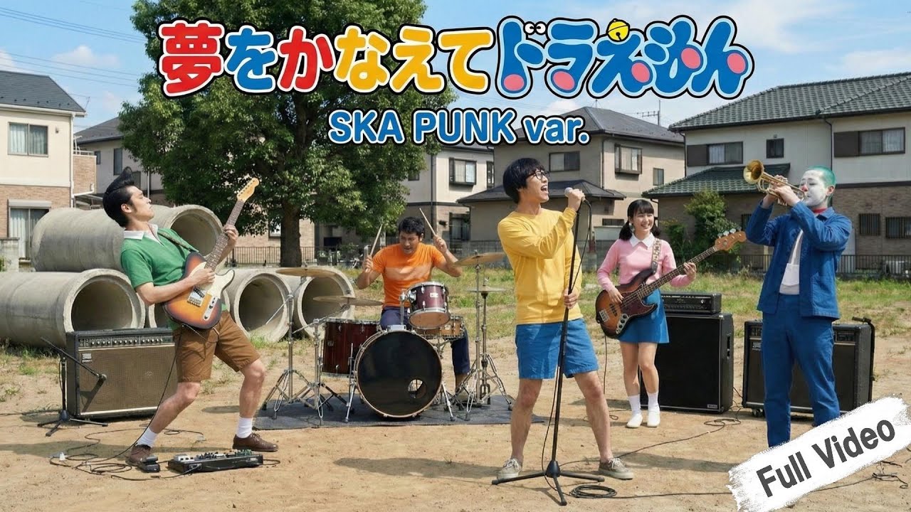 ドラえもん実写バンド結成!?「夢をかなえてドラえもん」スカパンク ver.