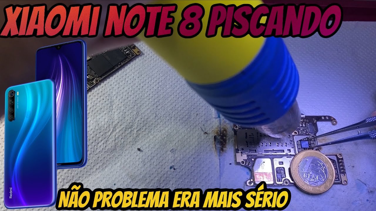 Xiaomi Note 8 Não liga só pisca a tela e desliga | Troca do IFPMIC e Reballing