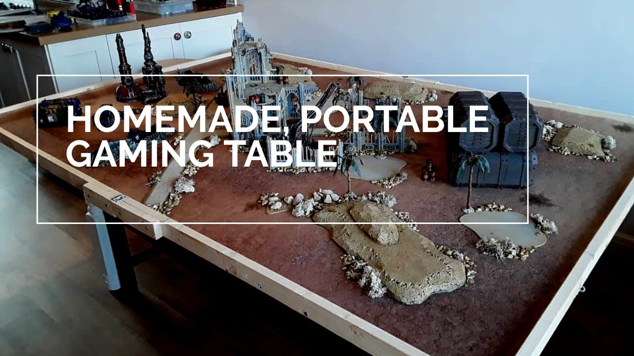 Homemade, portable gaming table