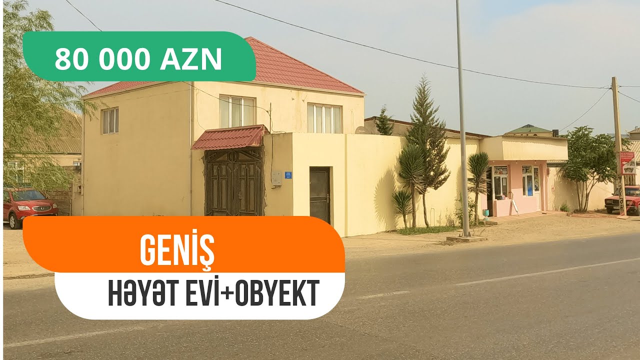 Tələsin❗ Əla Qiymətə Geniş həyət evi + obyekt Satışa çıxarıldı (051) 450-21-21