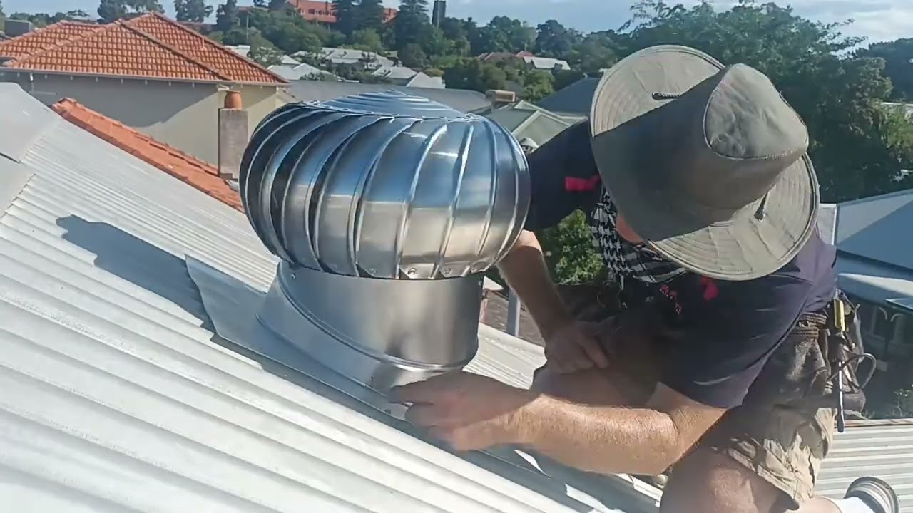 Installing spinning vent to a metal roof