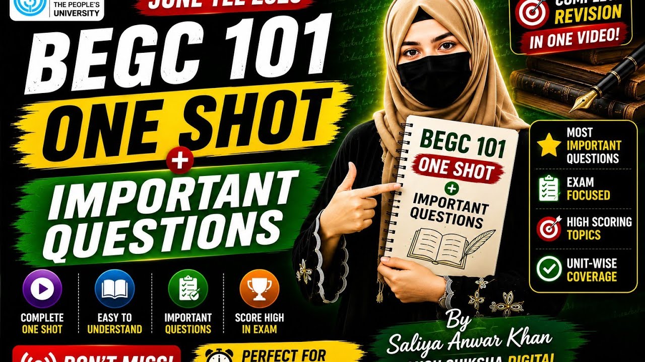 BEGC 101 One Shot + Important Questions 🔥 | Complete Revision | June TEE 2026 | IGNOU
