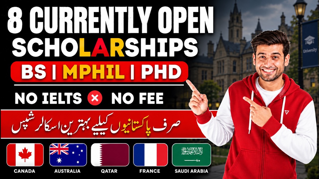 Top 8 Fully Funded Scholarships for Pakistani Students | Open October 2026 | Apply Now! 🇵🇰🌍