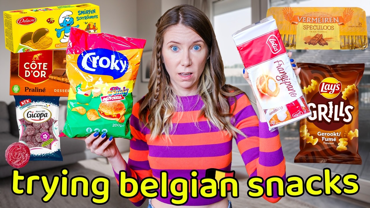 We Rated Popular Snacks from Belgium 🇧🇪 (americans try belgian snacks)