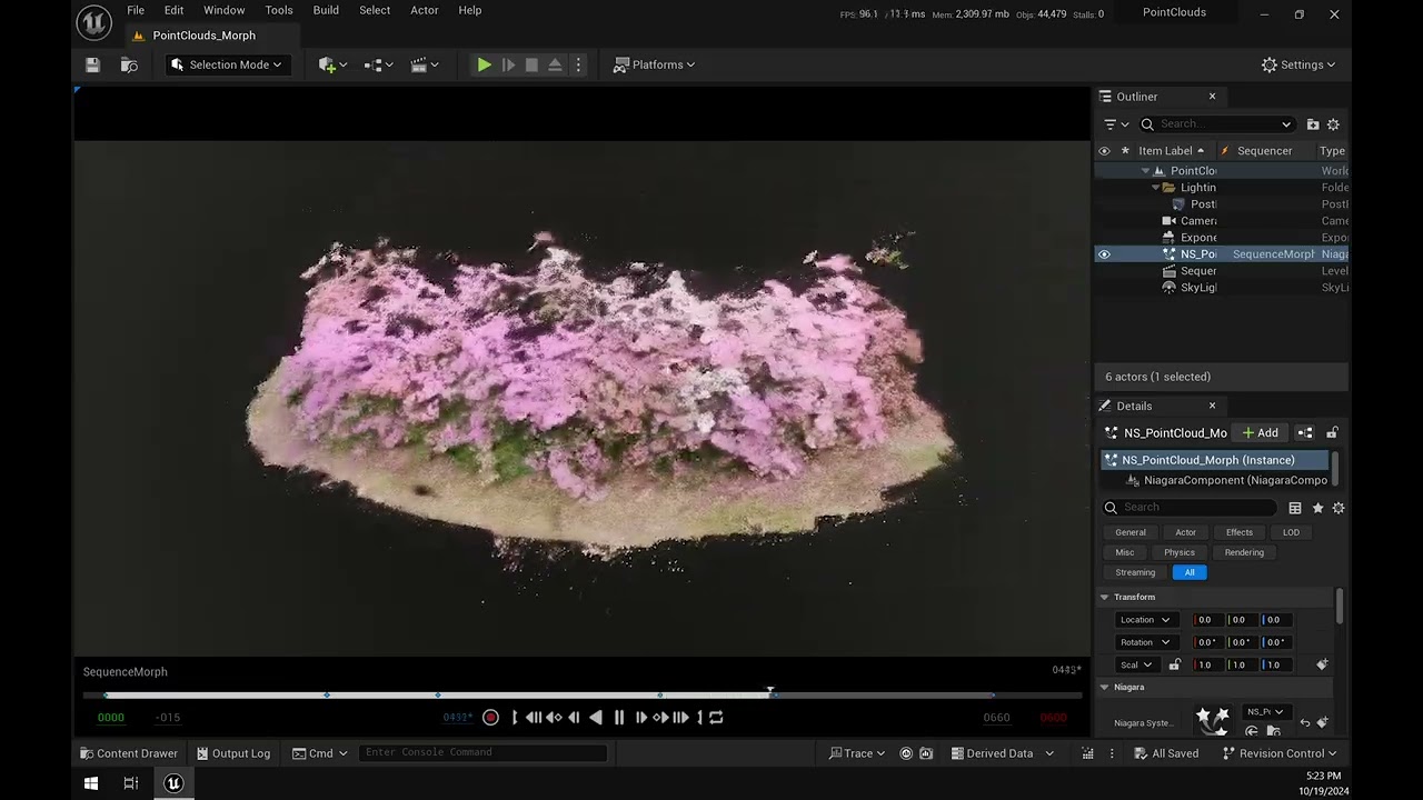 UE5 Niagara LiDAR Point Cloud morphing