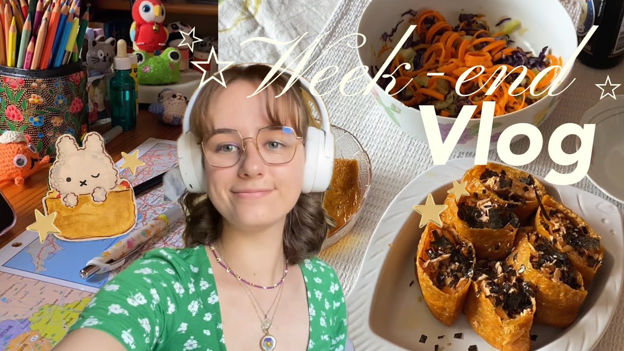 vlog 🍣 un week-end en stage | cuisine, journaling