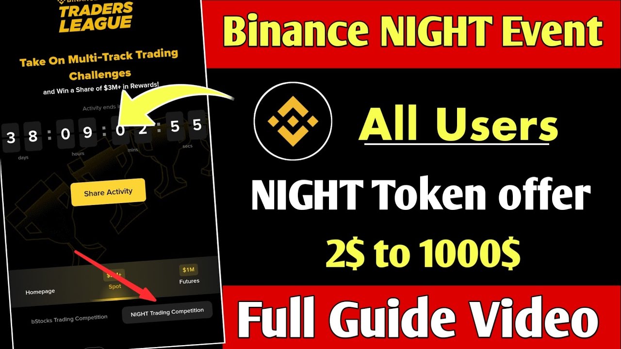 Binance NIGHT Token Event ।। Binance Traders League ।। Take on multi-track Trading Challenges 😱