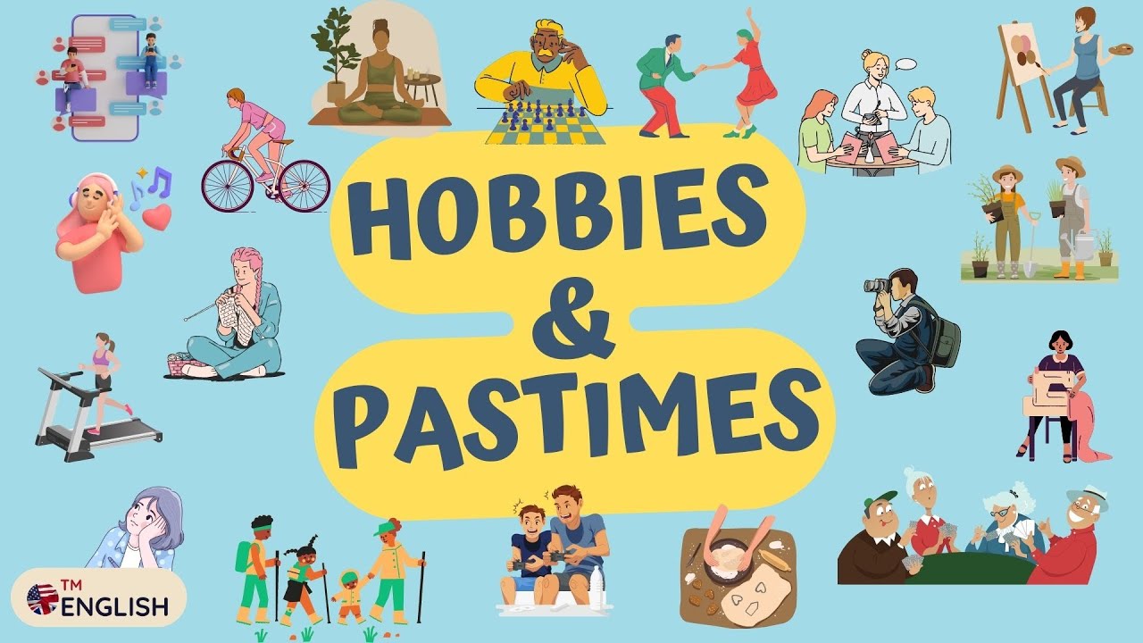Hobbies and Pastimes with Fun Flashcards! ESL Learning Made Easy! Free Download!