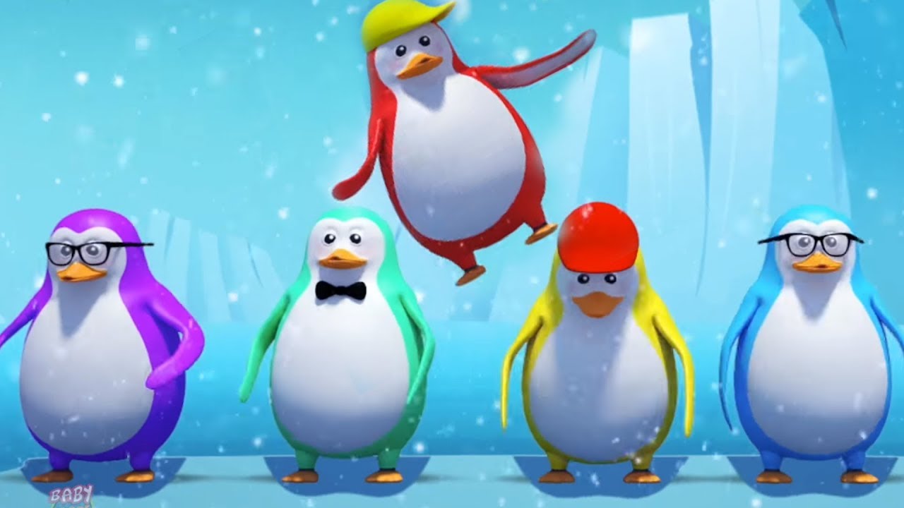Five Little Penguins | Nursery Rhymes For Babies | Kids Songs | Baby Rhyme