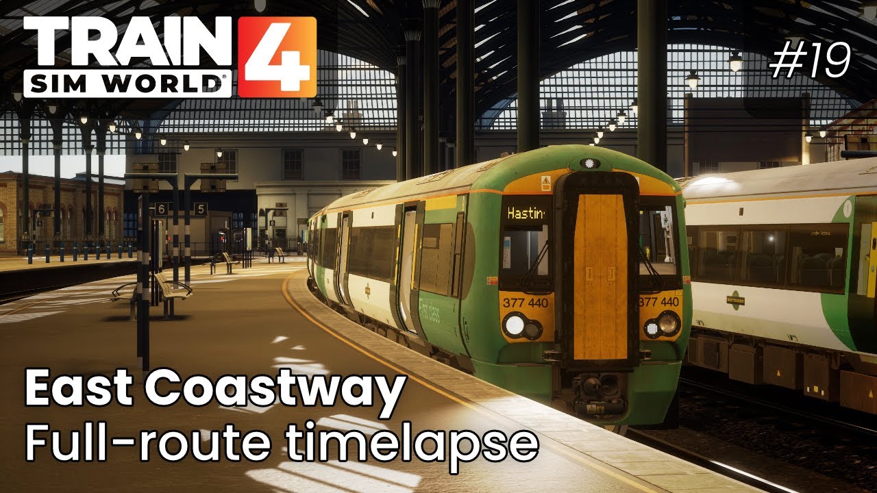 TSW4: East Coastway full-route TIMELAPSE / Brighton - Eastbourne / Class 377