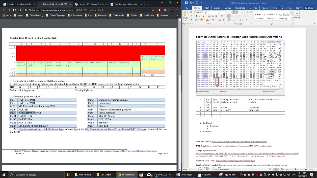 Digital Forensics - Master Boot Record Analysis MBR #2