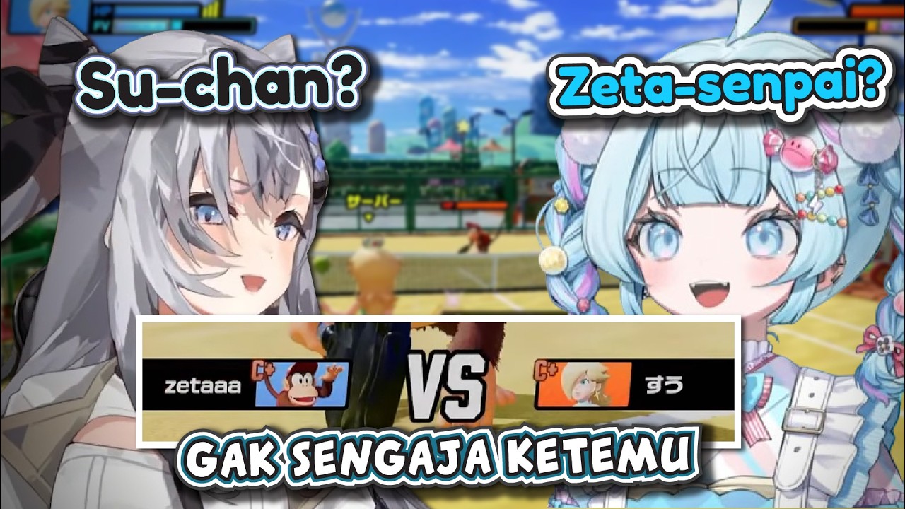 Zeta & Su Gak Sengaja Ketemu Sebagai Lawan Di Mario Tennis Fever.  Definisi Musuh Latihan Bareng