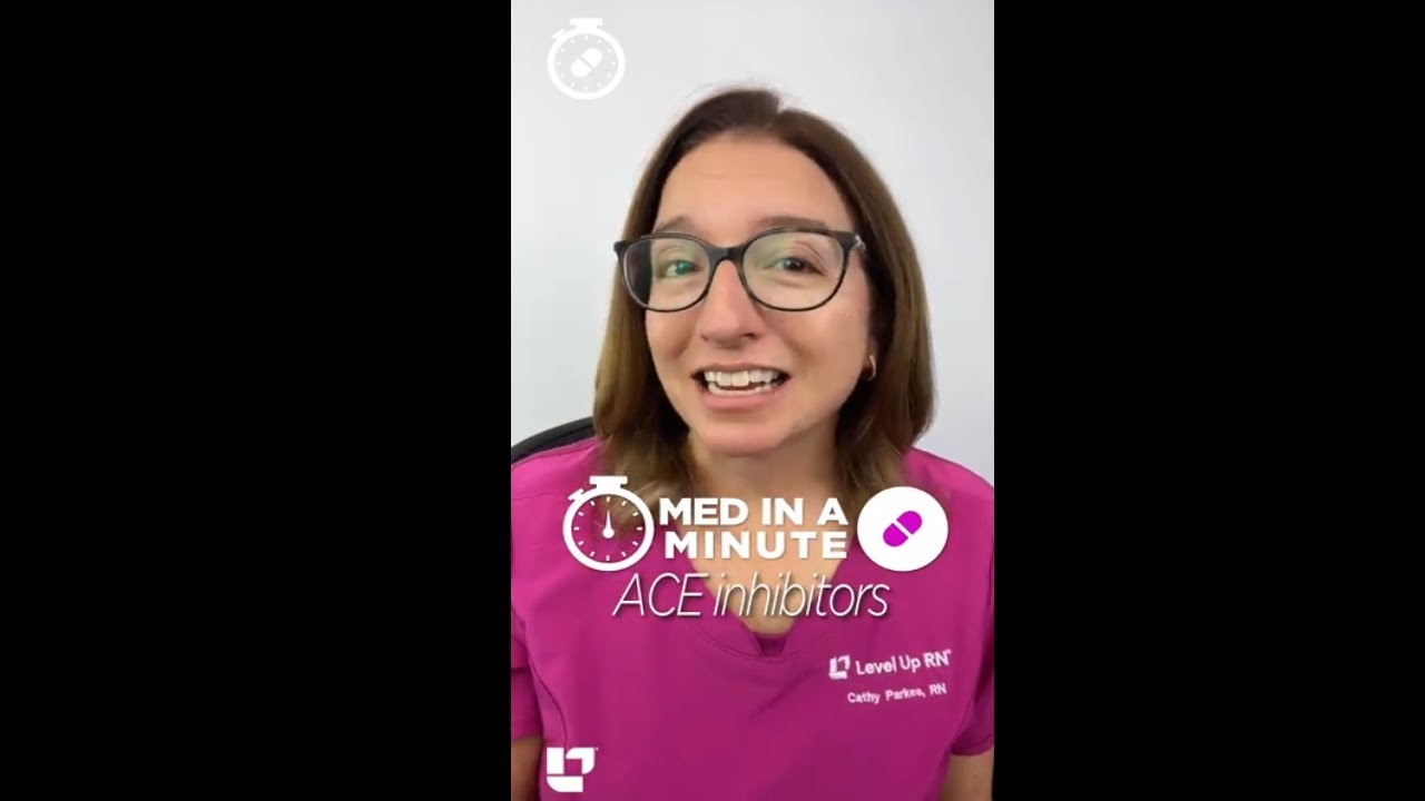 Med in a Minute - ACE inhibitors: Pharmacology SHORT | @LevelUpRN