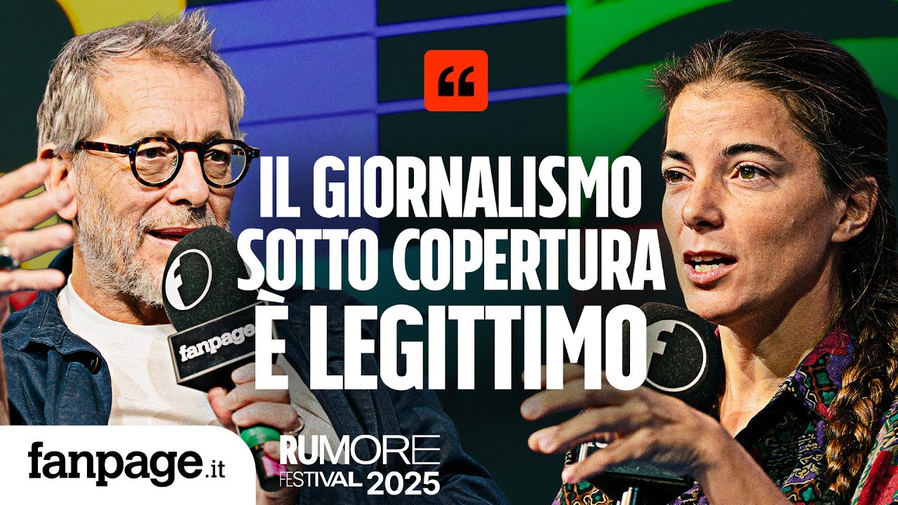 Giulia Innocenzi e Corrado Formigli sui rischi del giornalismo d'inchiesta al Rumore Festival