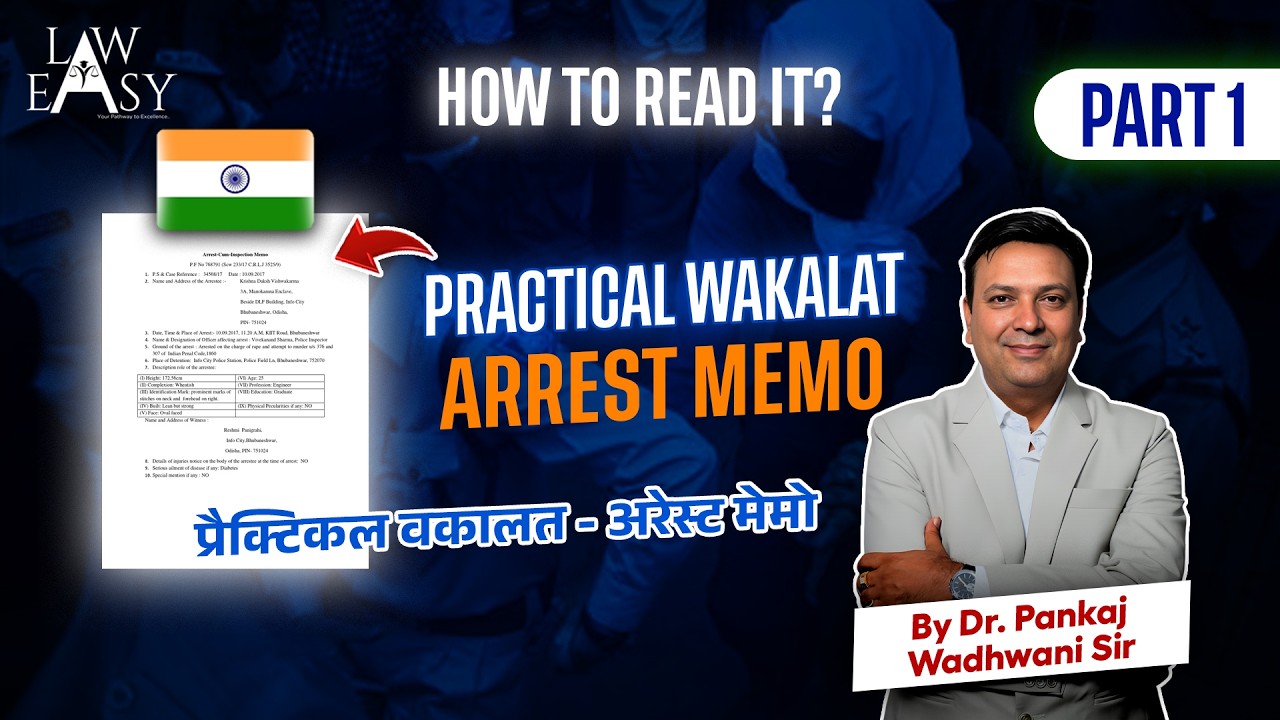 Practical Vakalat-- Arrest memo