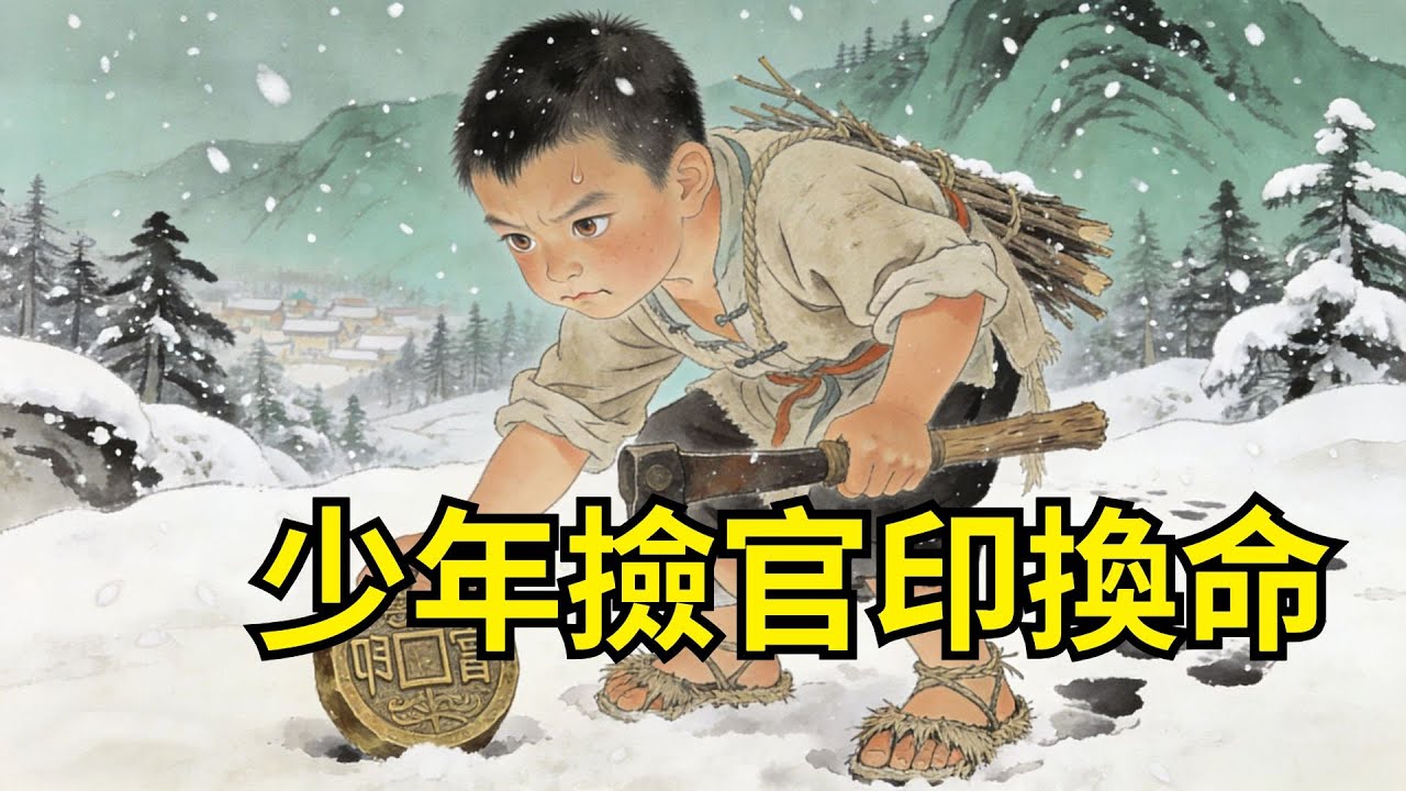 8歲砍柴少年撿到官印，餓得眼冒金星也不賣，冒雪送回縣衙。知府見他凍裂雙手，當場認作義子，十年後成欽差大臣！【心事郵局】#民間故事#傳統故事#故事頻道#聽書#睡前故事#情感