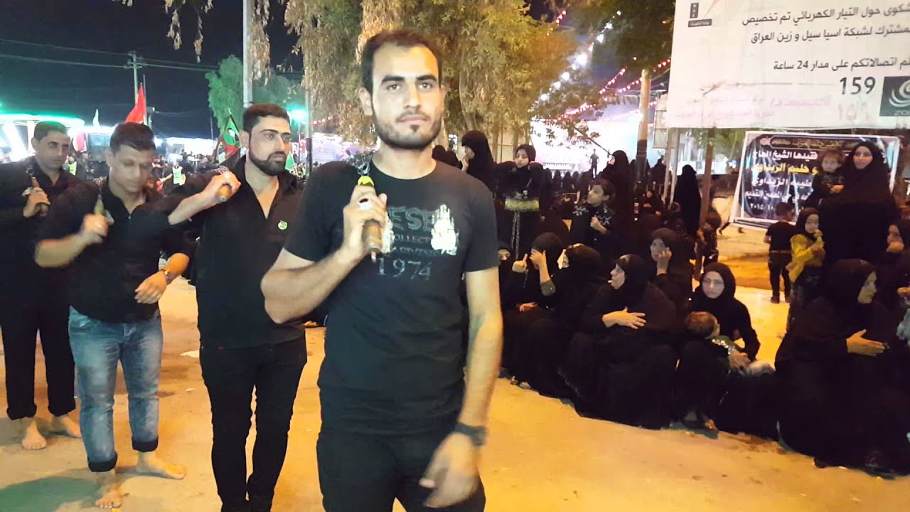 موكب زنجيل الامام الصادق ع حي الامام الصادق أهالي العمارة لعام 1437 اليوم العاشر من محرم الحرام